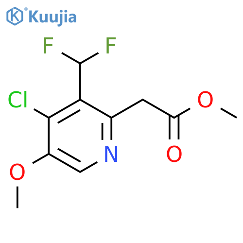 Methyl 4-chloro-3-(difluoromethyl)-5-methoxypyridine-2-acetate structure