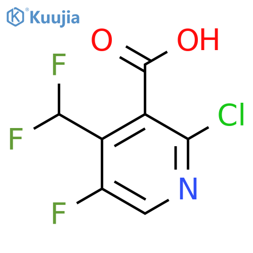 2-Chloro-4-(difluoromethyl)-5-fluoropyridine-3-carboxylic acid structure