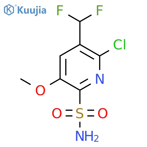 2-Chloro-3-(difluoromethyl)-5-methoxypyridine-6-sulfonamide structure