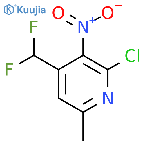 2-Chloro-4-(difluoromethyl)-6-methyl-3-nitropyridine structure