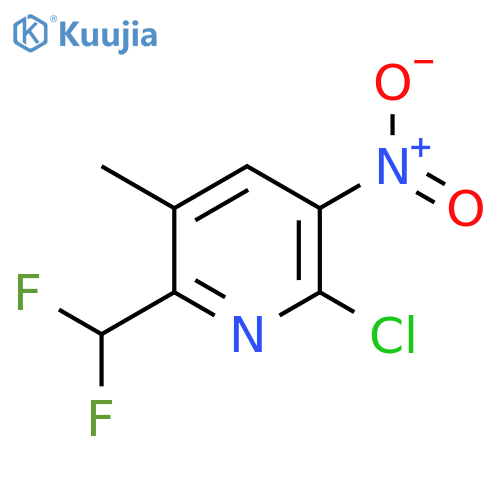 2-Chloro-6-(difluoromethyl)-5-methyl-3-nitropyridine structure