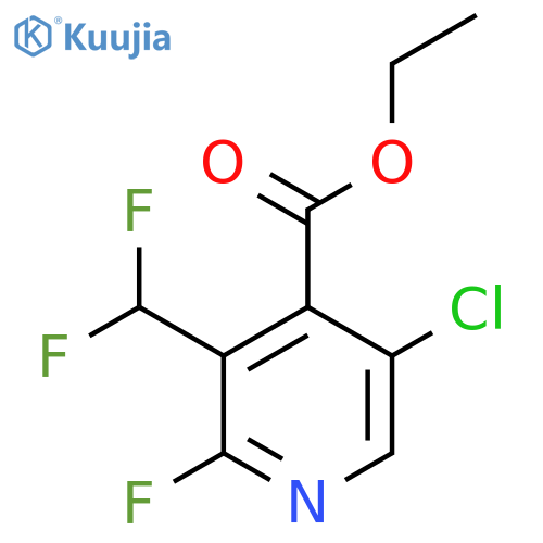 Ethyl 5-chloro-3-(difluoromethyl)-2-fluoropyridine-4-carboxylate structure