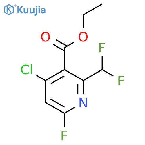 Ethyl 4-chloro-2-(difluoromethyl)-6-fluoropyridine-3-carboxylate structure