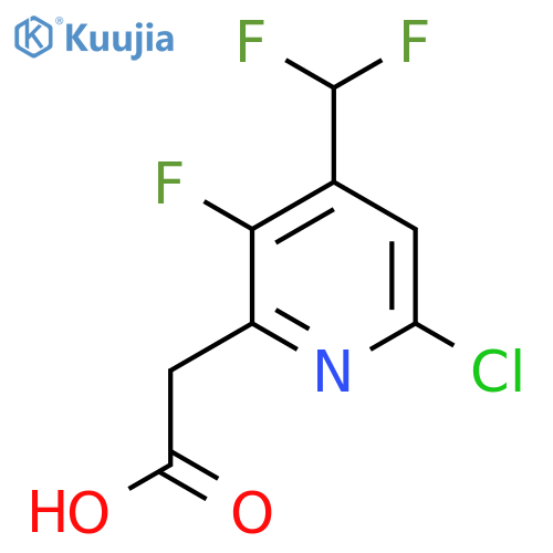 6-Chloro-4-(difluoromethyl)-3-fluoropyridine-2-acetic acid structure