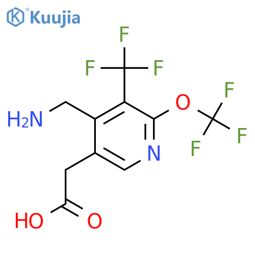 4-(Aminomethyl)-2-(trifluoromethoxy)-3-(trifluoromethyl)pyridine-5-acetic acid structure