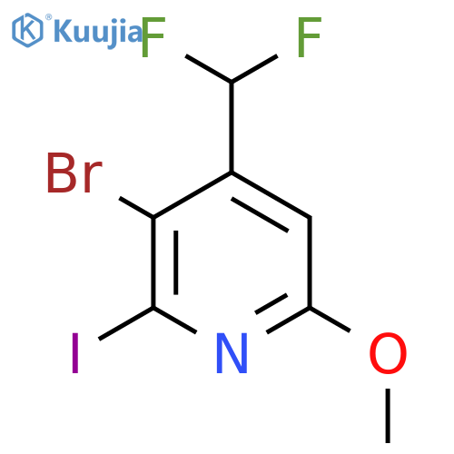 3-Bromo-4-(difluoromethyl)-2-iodo-6-methoxypyridine structure