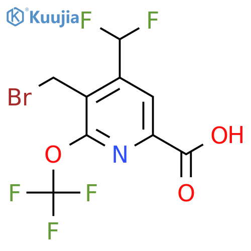3-(Bromomethyl)-4-(difluoromethyl)-2-(trifluoromethoxy)pyridine-6-carboxylic acid structure