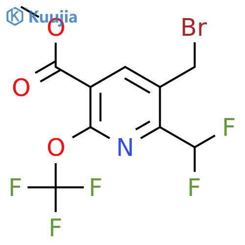 Methyl 3-(bromomethyl)-2-(difluoromethyl)-6-(trifluoromethoxy)pyridine-5-carboxylate structure