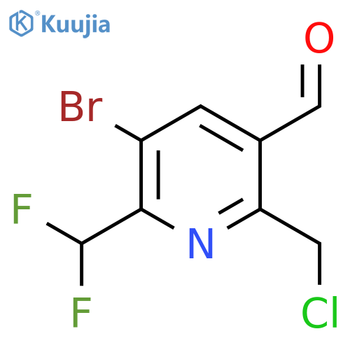 3-Bromo-6-(chloromethyl)-2-(difluoromethyl)pyridine-5-carboxaldehyde structure
