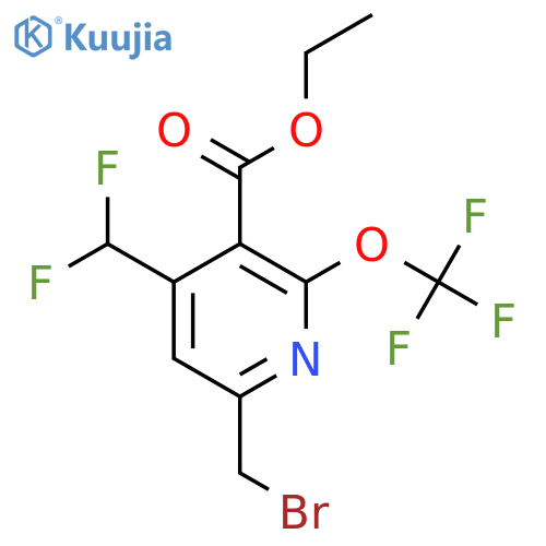 Ethyl 6-(bromomethyl)-4-(difluoromethyl)-2-(trifluoromethoxy)pyridine-3-carboxylate structure