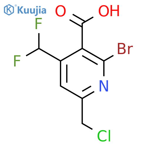 2-Bromo-6-(chloromethyl)-4-(difluoromethyl)pyridine-3-carboxylic acid structure