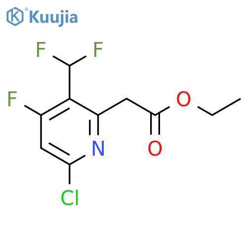 Ethyl 6-chloro-3-(difluoromethyl)-4-fluoropyridine-2-acetate structure