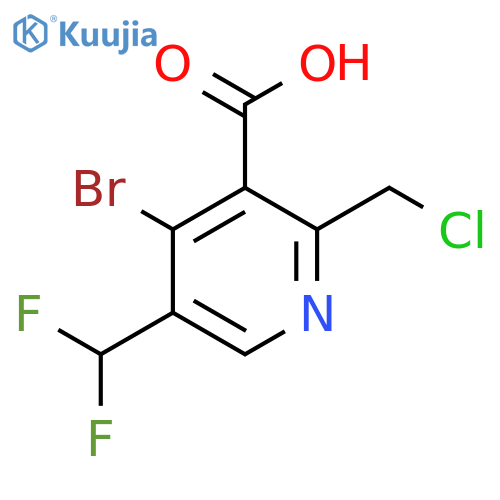 4-Bromo-2-(chloromethyl)-5-(difluoromethyl)pyridine-3-carboxylic acid structure