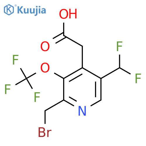 2-(Bromomethyl)-5-(difluoromethyl)-3-(trifluoromethoxy)pyridine-4-acetic acid structure
