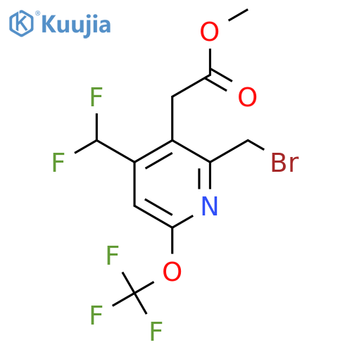 Methyl 2-(bromomethyl)-4-(difluoromethyl)-6-(trifluoromethoxy)pyridine-3-acetate structure