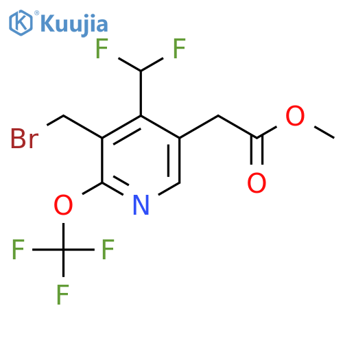 Methyl 3-(bromomethyl)-4-(difluoromethyl)-2-(trifluoromethoxy)pyridine-5-acetate structure