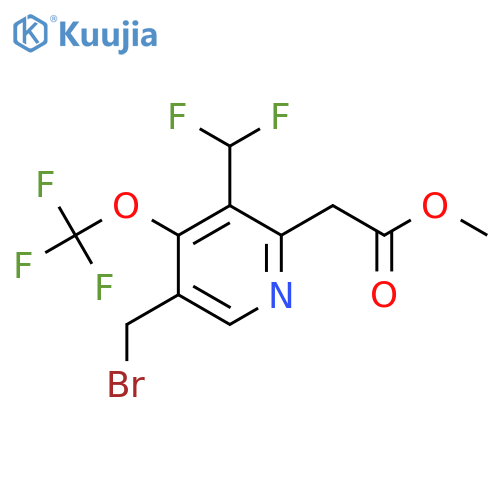 Methyl 5-(bromomethyl)-3-(difluoromethyl)-4-(trifluoromethoxy)pyridine-2-acetate structure