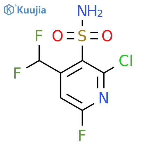 2-Chloro-4-(difluoromethyl)-6-fluoropyridine-3-sulfonamide structure