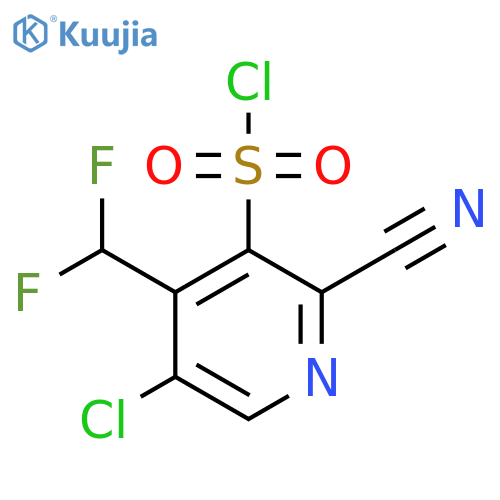 5-Chloro-2-cyano-4-(difluoromethyl)pyridine-3-sulfonyl chloride structure