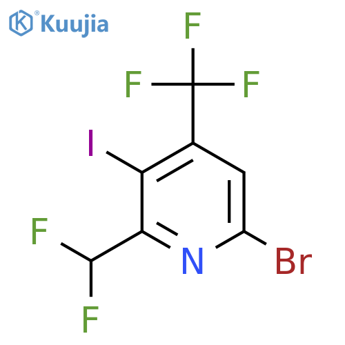 6-Bromo-2-(difluoromethyl)-3-iodo-4-(trifluoromethyl)pyridine structure