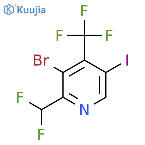 3-Bromo-2-(difluoromethyl)-5-iodo-4-(trifluoromethyl)pyridine structure