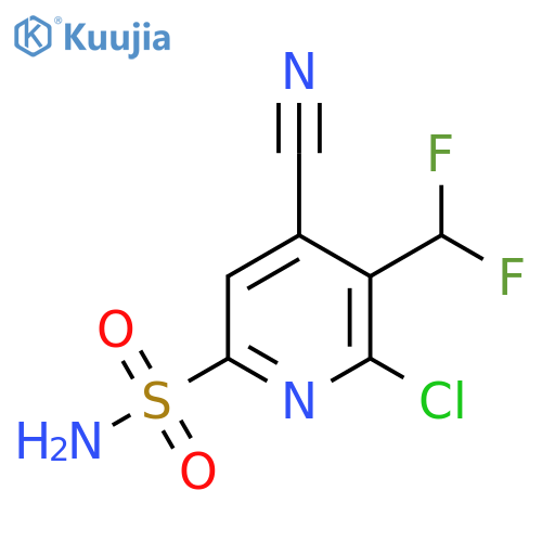 2-Chloro-4-cyano-3-(difluoromethyl)pyridine-6-sulfonamide structure