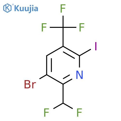 3-Bromo-2-(difluoromethyl)-6-iodo-5-(trifluoromethyl)pyridine structure