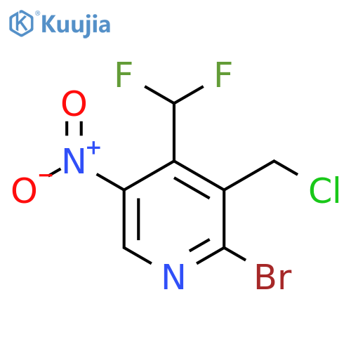 2-Bromo-3-(chloromethyl)-4-(difluoromethyl)-5-nitropyridine structure