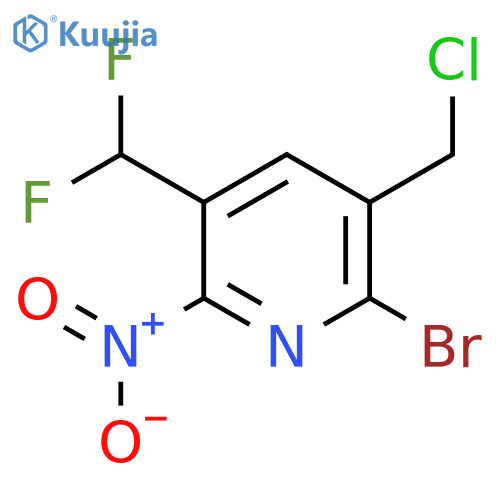 2-Bromo-3-(chloromethyl)-5-(difluoromethyl)-6-nitropyridine structure