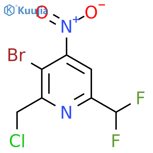 3-Bromo-2-(chloromethyl)-6-(difluoromethyl)-4-nitropyridine structure