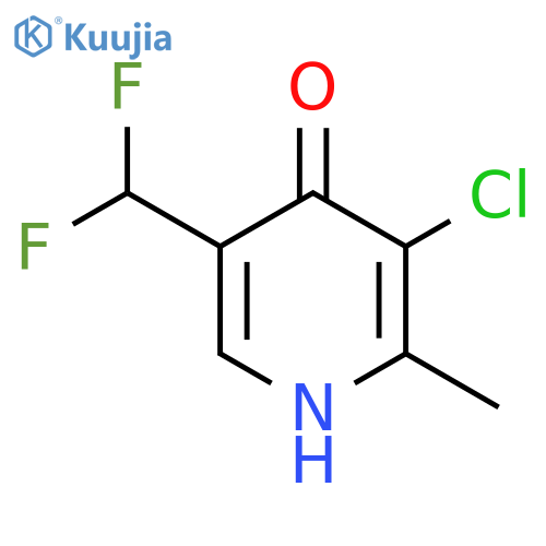3-Chloro-5-(difluoromethyl)-4-hydroxy-2-methylpyridine structure