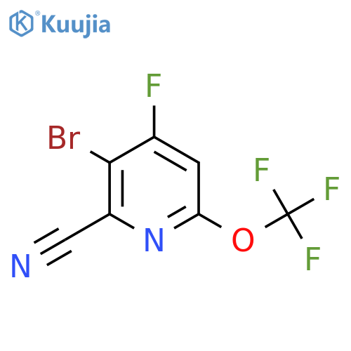 3-Bromo-2-cyano-4-fluoro-6-(trifluoromethoxy)pyridine structure
