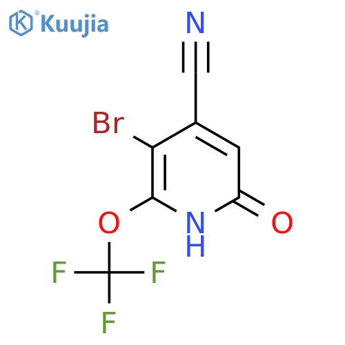 3-Bromo-4-cyano-6-hydroxy-2-(trifluoromethoxy)pyridine structure