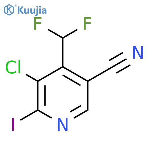 3-Chloro-5-cyano-4-(difluoromethyl)-2-iodopyridine structure