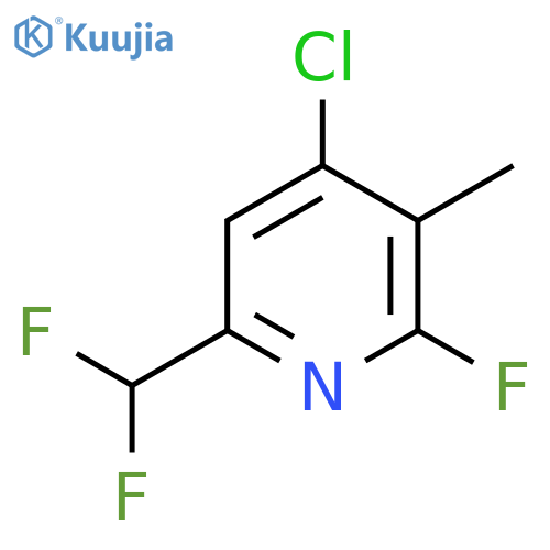 4-Chloro-6-(difluoromethyl)-2-fluoro-3-methylpyridine structure
