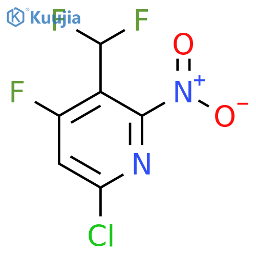 6-Chloro-3-(difluoromethyl)-4-fluoro-2-nitropyridine structure