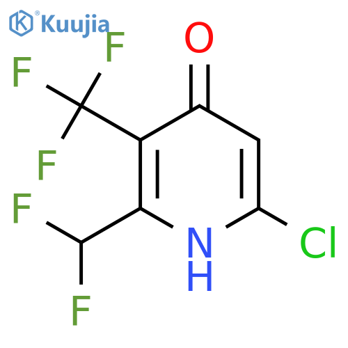 6-Chloro-2-(difluoromethyl)-4-hydroxy-3-(trifluoromethyl)pyridine structure