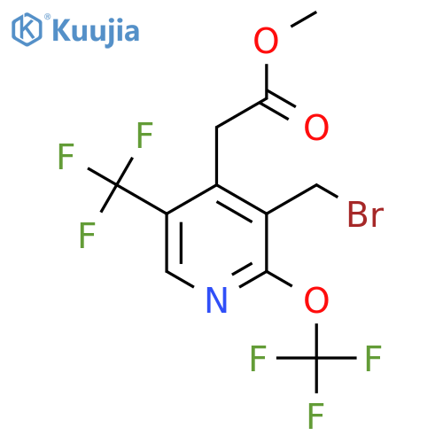 Methyl 3-(bromomethyl)-2-(trifluoromethoxy)-5-(trifluoromethyl)pyridine-4-acetate structure