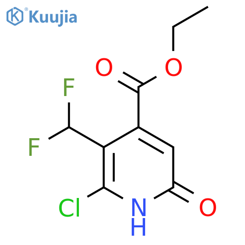 Ethyl 2-chloro-3-(difluoromethyl)-6-hydroxypyridine-4-carboxylate structure