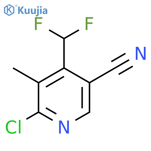 2-Chloro-5-cyano-4-(difluoromethyl)-3-methylpyridine structure