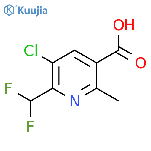 3-Chloro-2-(difluoromethyl)-6-methylpyridine-5-carboxylic acid structure