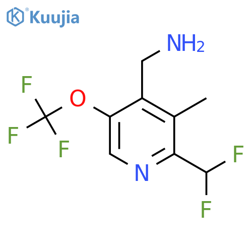 4-(Aminomethyl)-2-(difluoromethyl)-3-methyl-5-(trifluoromethoxy)pyridine structure