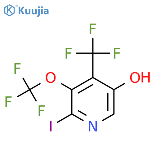 5-Hydroxy-2-iodo-3-(trifluoromethoxy)-4-(trifluoromethyl)pyridine structure