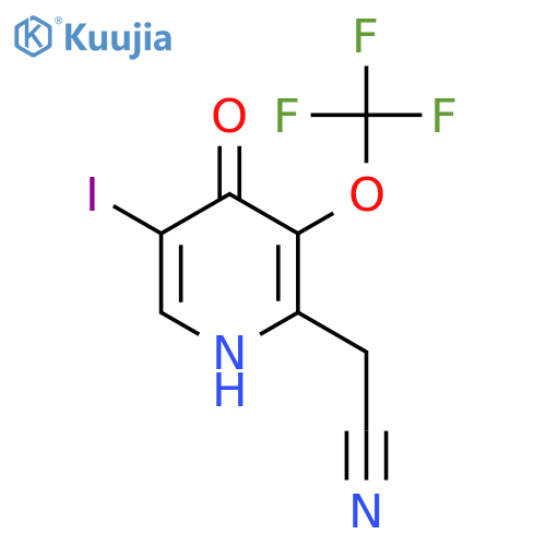 4-Hydroxy-5-iodo-3-(trifluoromethoxy)pyridine-2-acetonitrile structure