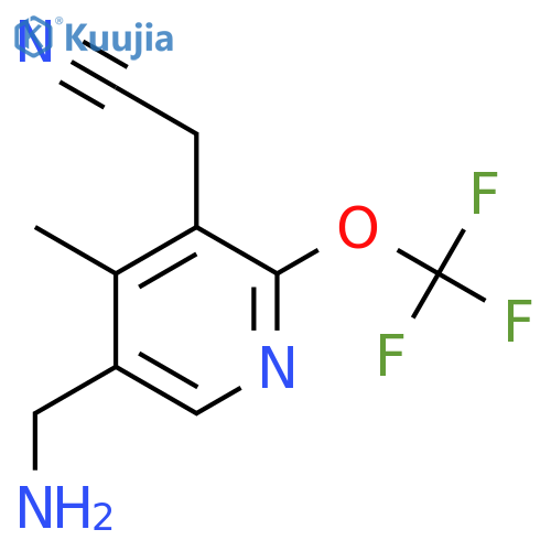 5-(Aminomethyl)-4-methyl-2-(trifluoromethoxy)pyridine-3-acetonitrile structure