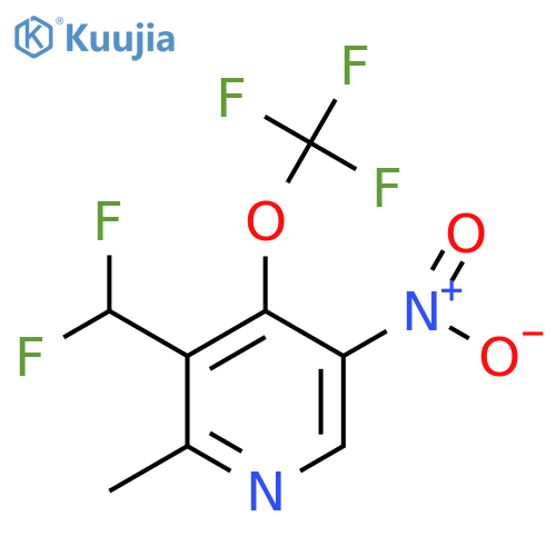 3-(Difluoromethyl)-2-methyl-5-nitro-4-(trifluoromethoxy)pyridine structure