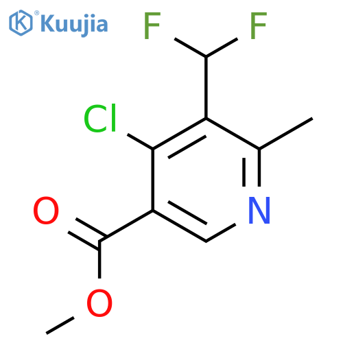 Methyl 4-chloro-3-(difluoromethyl)-2-methylpyridine-5-carboxylate structure