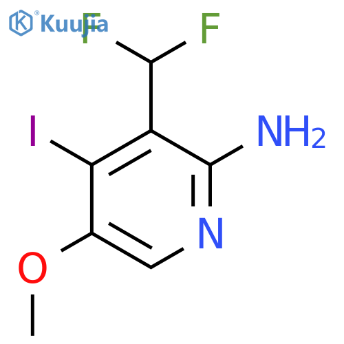 2-Amino-3-(difluoromethyl)-4-iodo-5-methoxypyridine structure