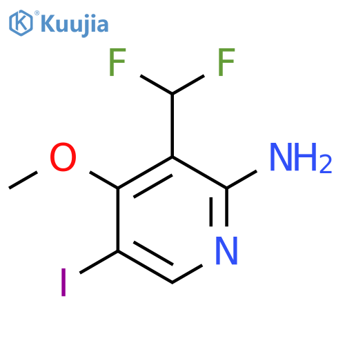2-Amino-3-(difluoromethyl)-5-iodo-4-methoxypyridine structure
