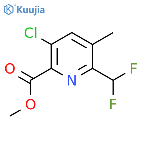 Methyl 5-chloro-2-(difluoromethyl)-3-methylpyridine-6-carboxylate structure